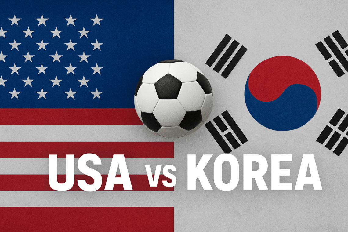 미국 한국 축구경기분석